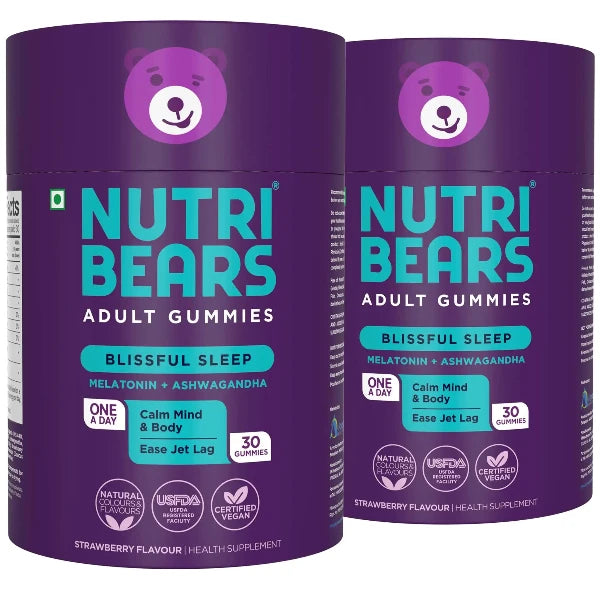 Close-up of NutriBears Sleep Gummies pack of 2