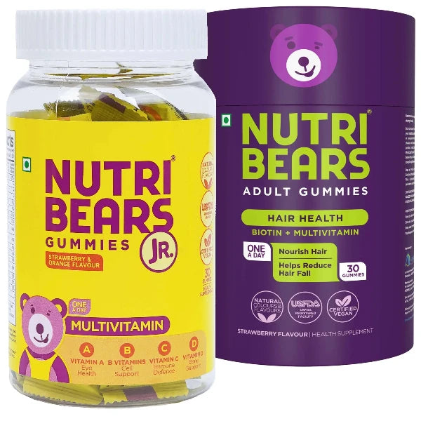 NutriBears Sleep Gummies for women and multivitamin gummies for kids combo