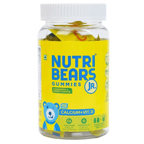 NutriBears Calcium Gummies for Kids - Supports Strong Bones and Teeth