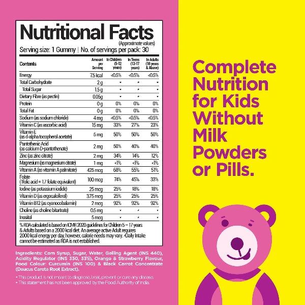 Healthy Multivitamin Gummies for Children - NutriBears Daily Support